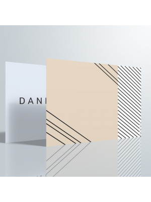 Dankeskarte | Gegengerade — Blau-Braun