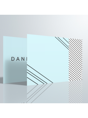 Dankeskarte | Gegengerade — Blau