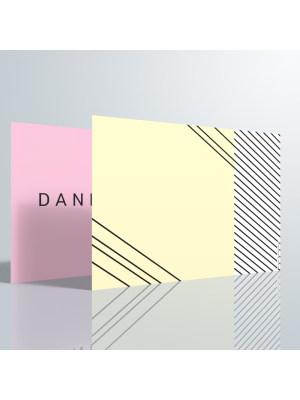 Dankeskarte | Gegengerade — Gelb-Rosa