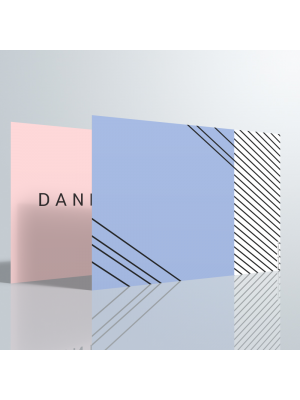 Dankeskarte | Gegengerade — Violett-Rosa