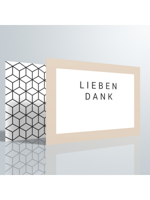 Dankeskarte | Würfelspiel — Beige