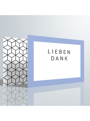 Dankeskarte | Würfelspiel — Blau