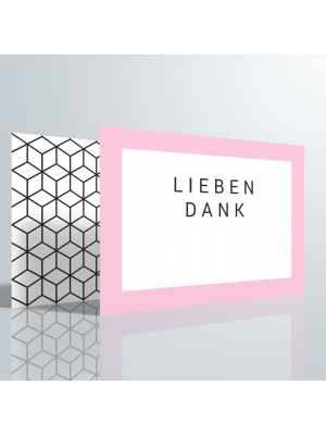 Dankeskarte | Würfelspiel — Rosa
