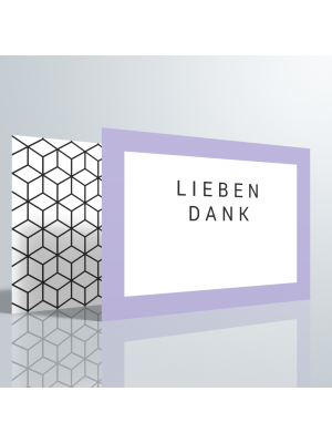 Dankeskarte | Würfelspiel — Violett
